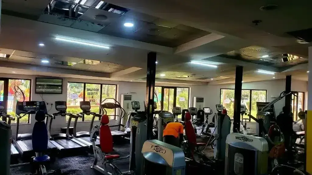 Bodyline fitness centre with cardio and strength equipment at Festival Hotel, Festac Lagos
